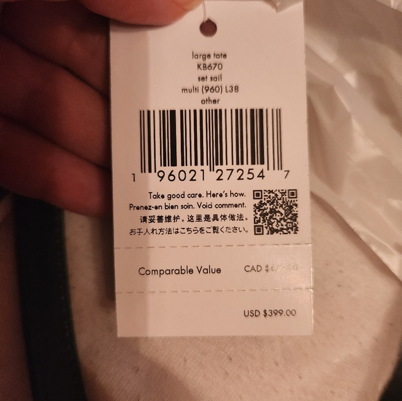 ♠️Kate Spade♠️$399 RETAIL Set Sail Large Tote w/matching wristlet. NWT - Picture 15 of 15